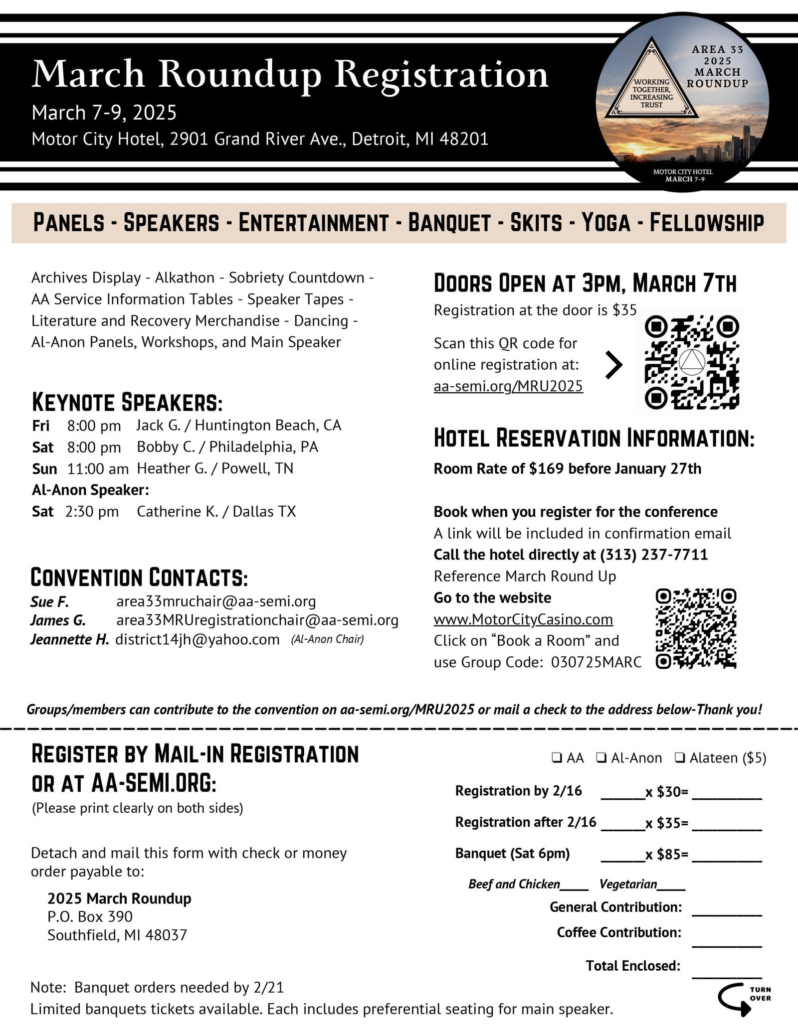 March Roundup 2025 Registration Flyer