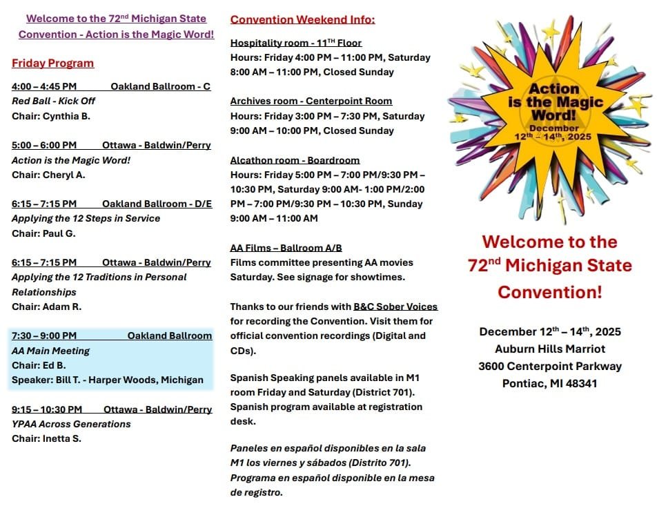 2025 72nd Michigan State Convention Program P1