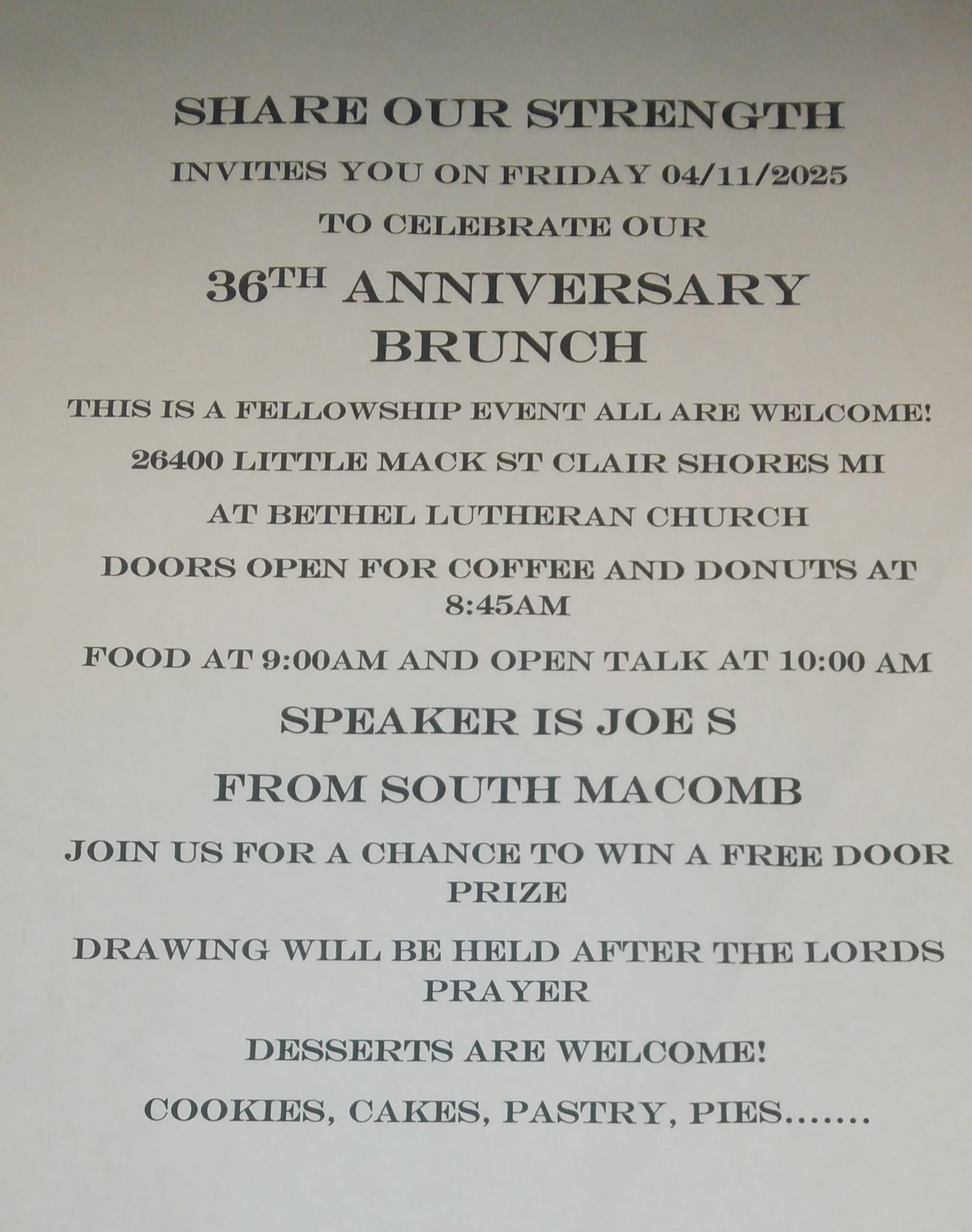 Share Our Strength 36th Anniversary Brunch