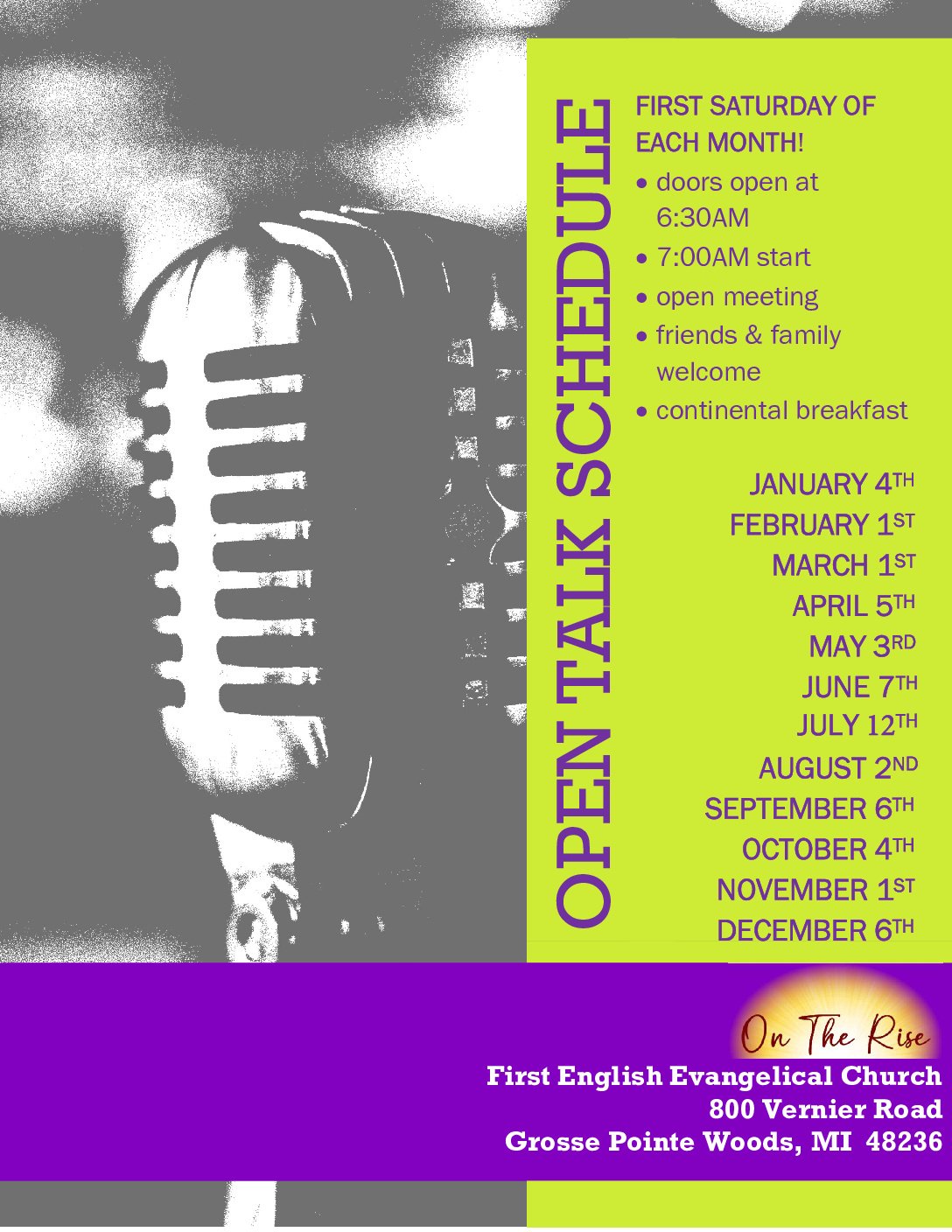 On the Rise Open Talk 2025 Monthly Schedule
