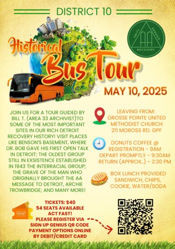 Flyer for District 10 Historical Bus Tour