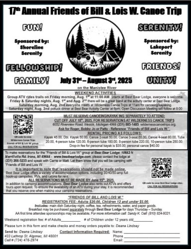 flyer for canoe trip