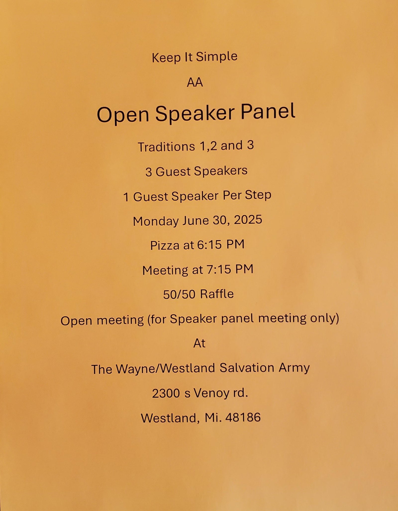 Keep It Simple Speakers Panel