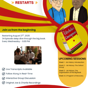 Joe & charlie big book study restart flyer