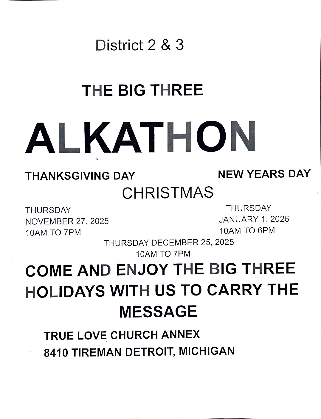Big 3 Alkathon