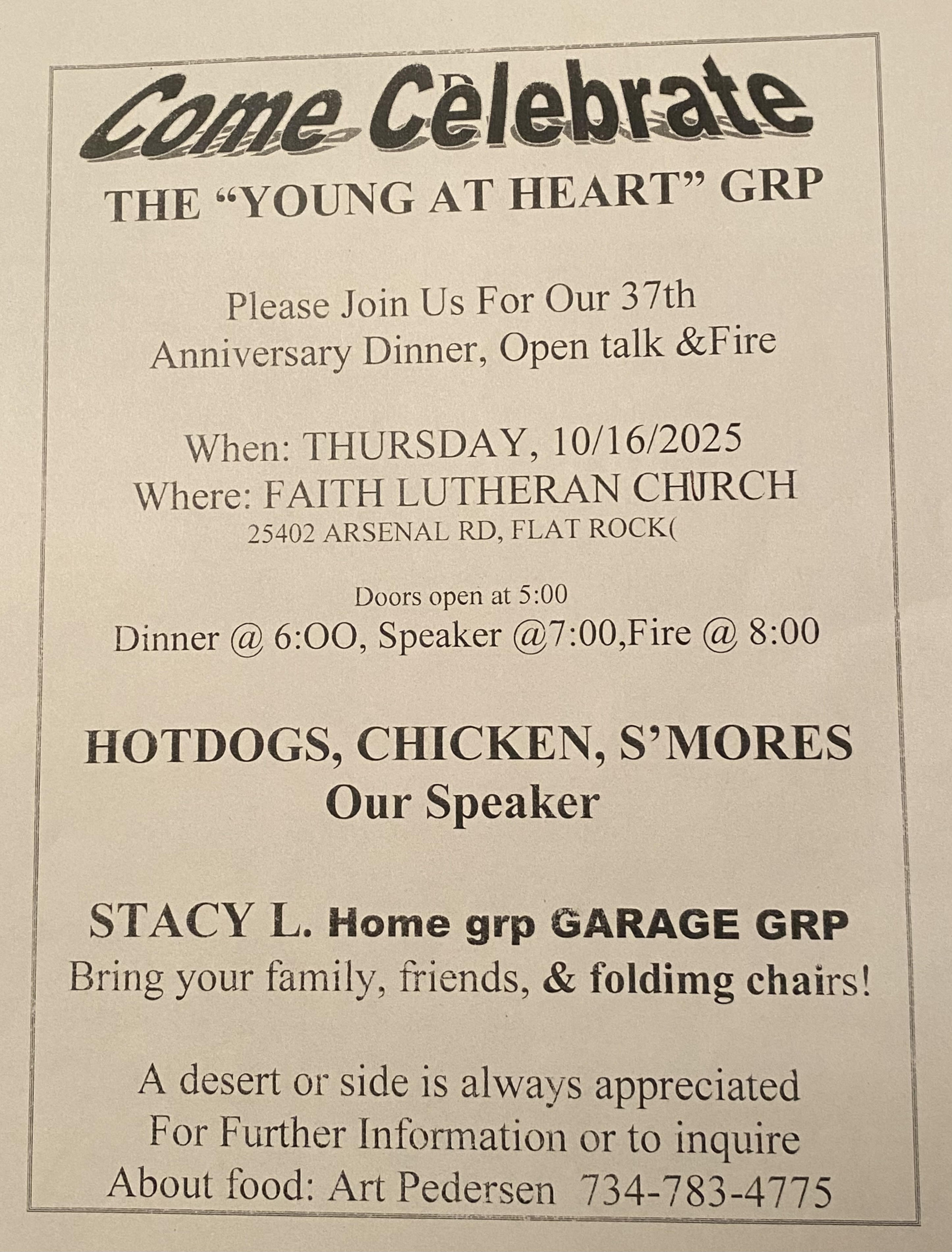 Young At Heart 37th Anniversary