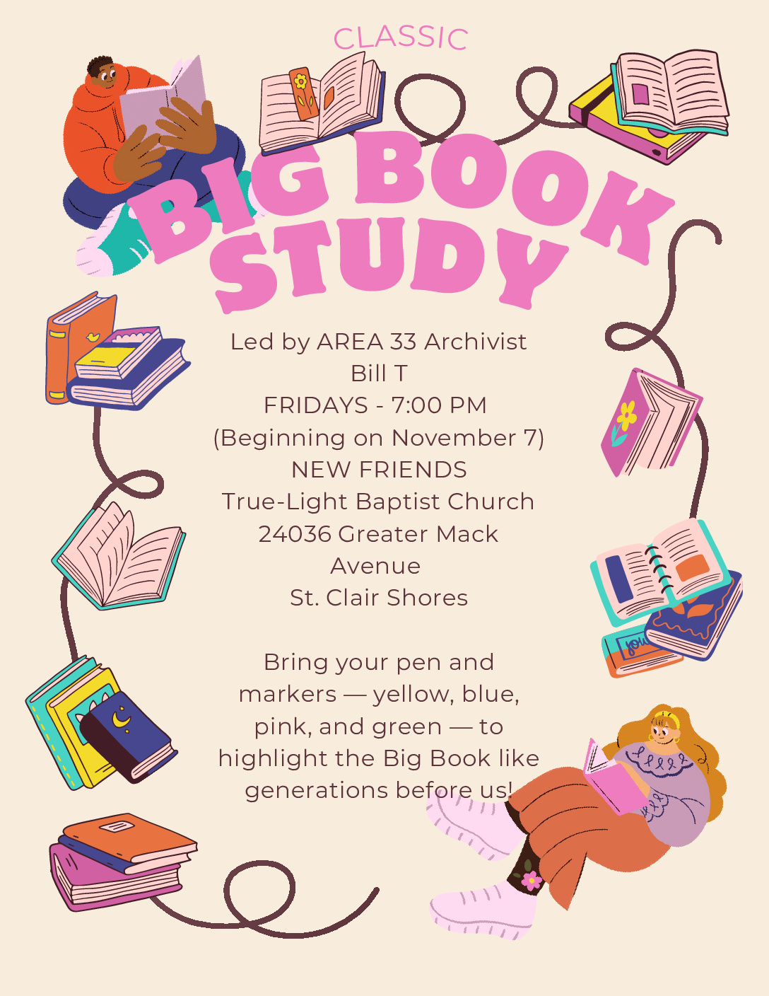 Classic Big Book Study Starting @ New Friends