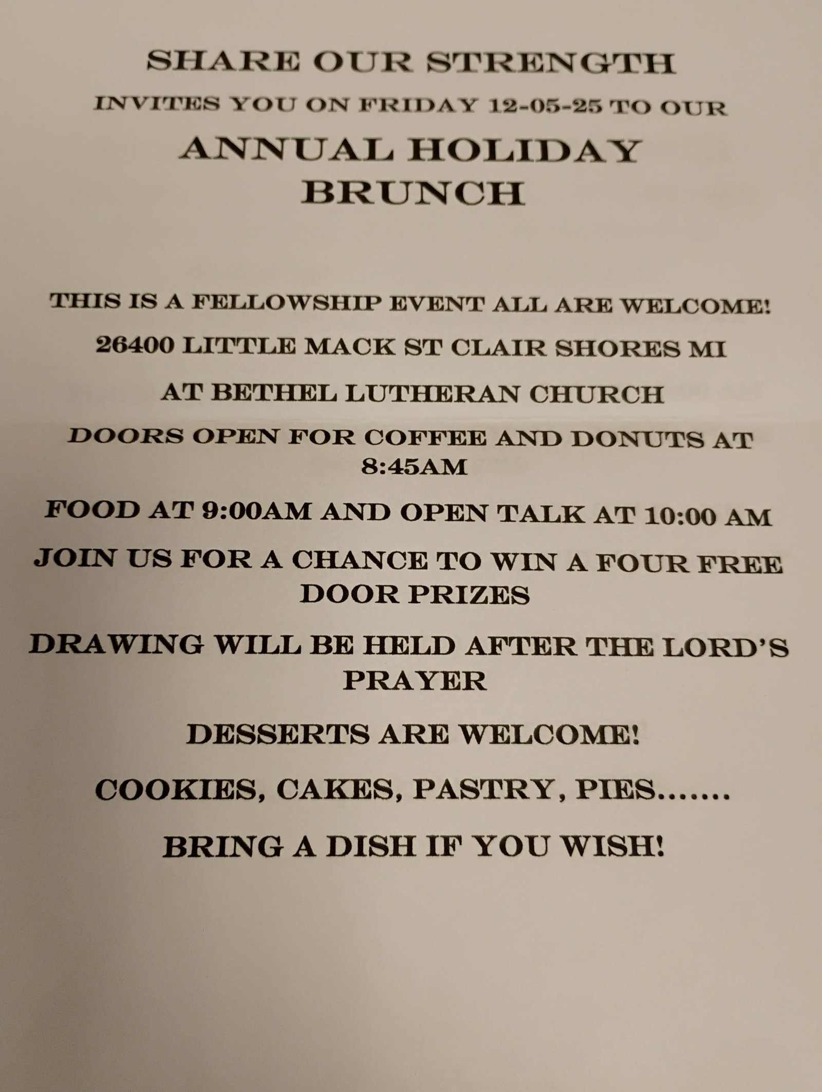 Share Our Strength Holiday Brunch