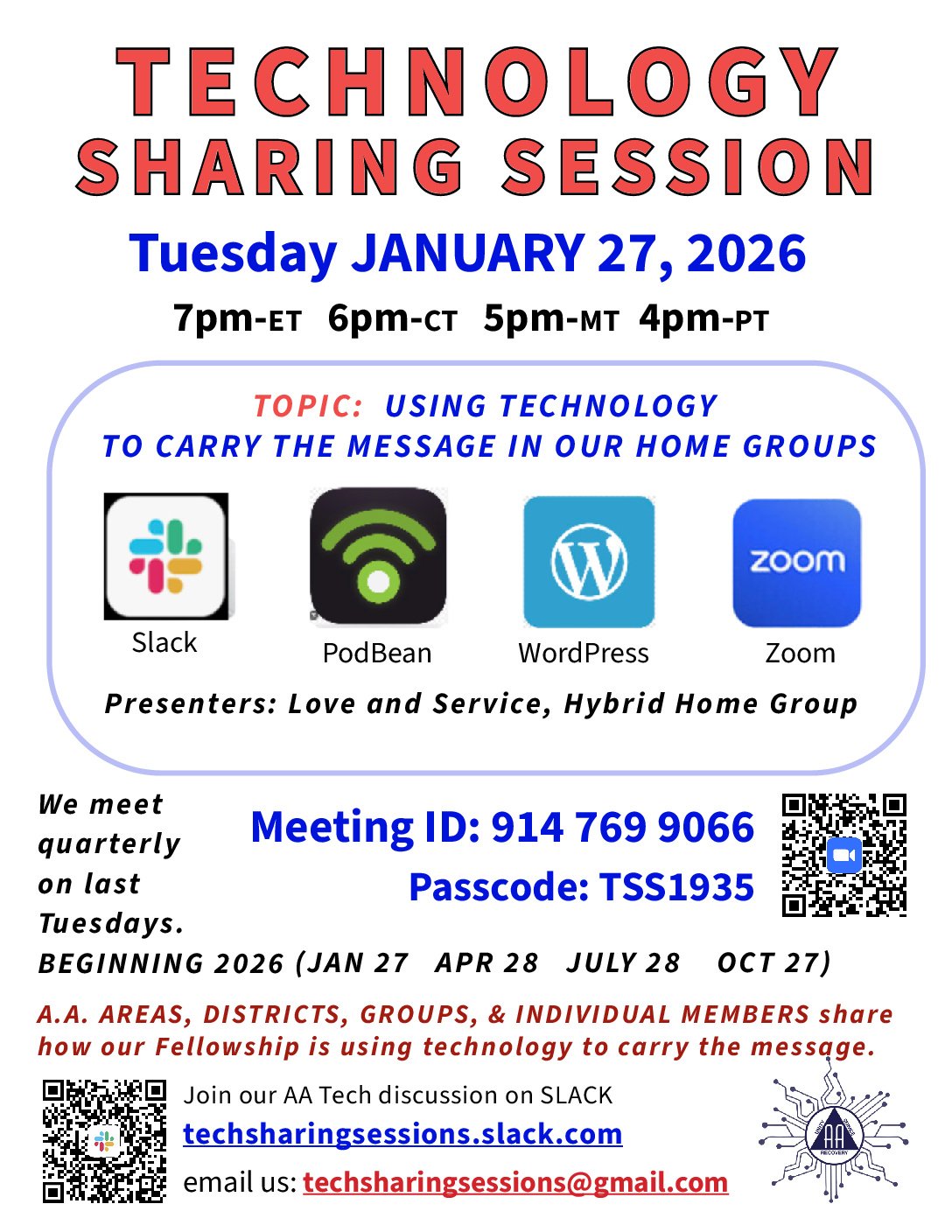 Using Technology to Carry the Message – Tech Sharing Session
