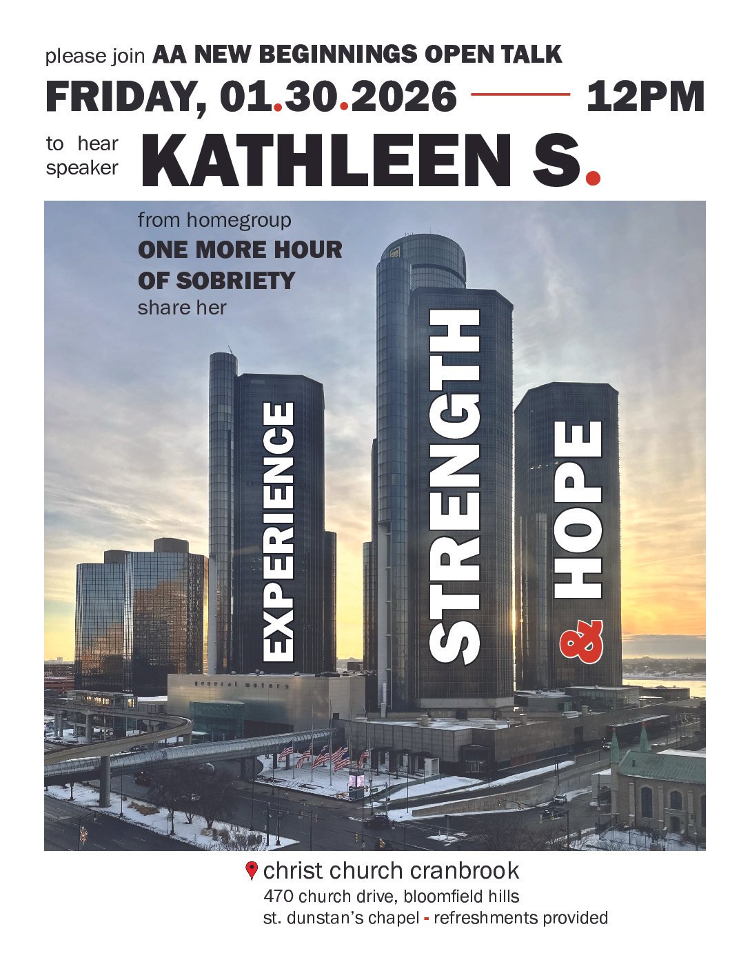 AA New Beginnings Open Talk