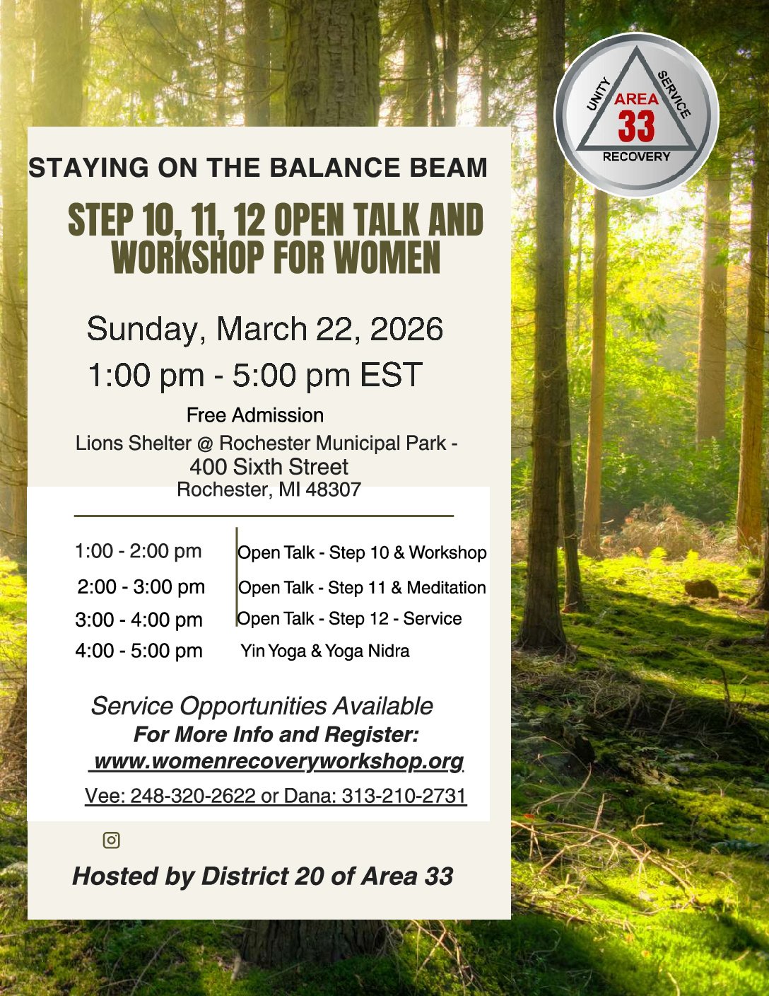 Staying on the Balance Beam: Women’s Workshop