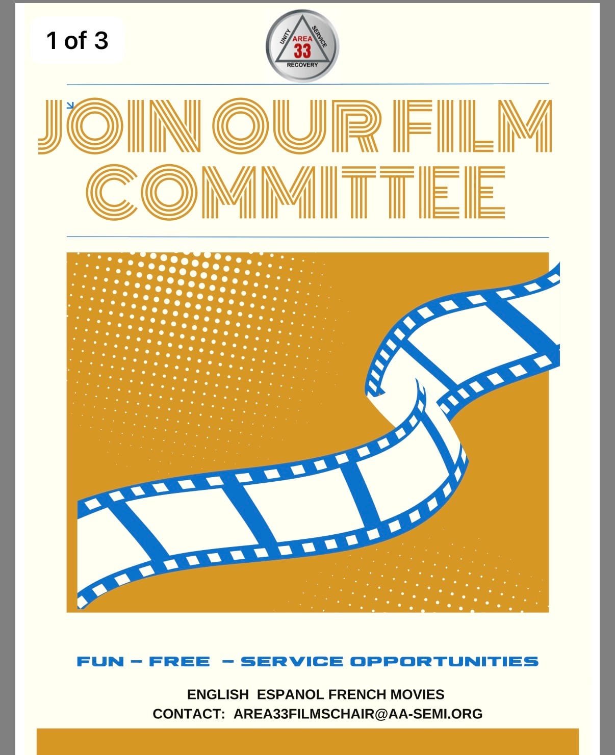 Join the Area 33 Film Committee