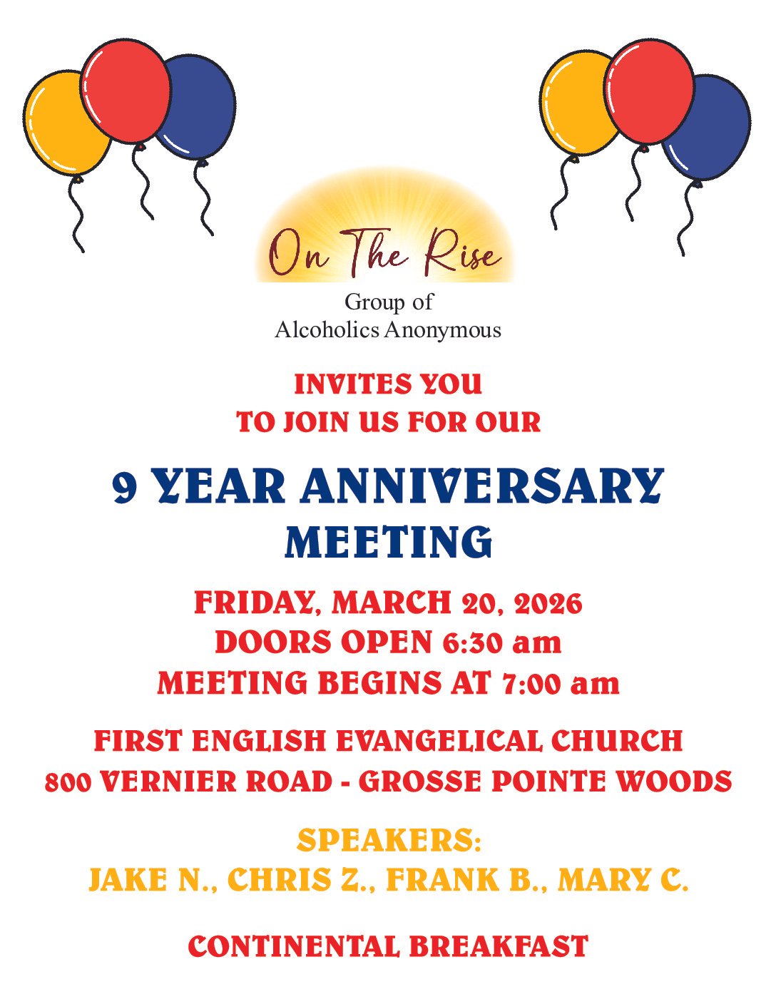 One The Rise Group’s 9 Year Anniversary Meeting