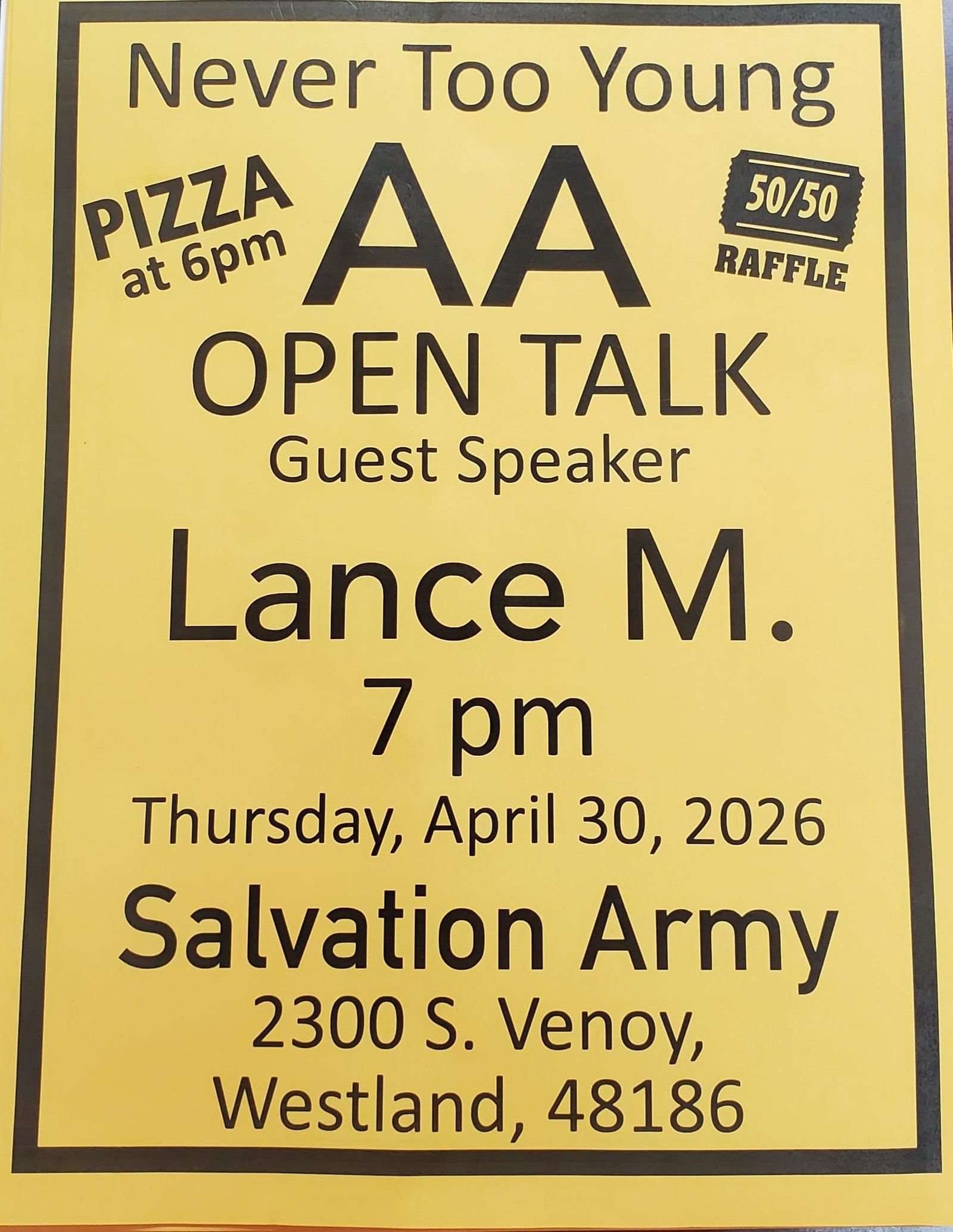 Never Too Young – Open Talk