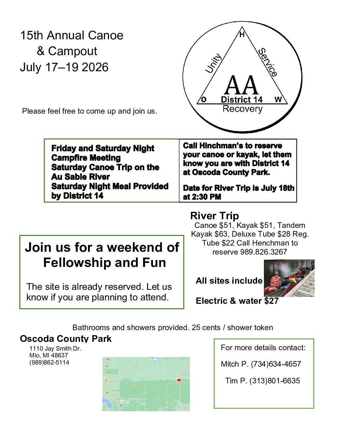 District 14 – 15th Annual Canoe & Campout