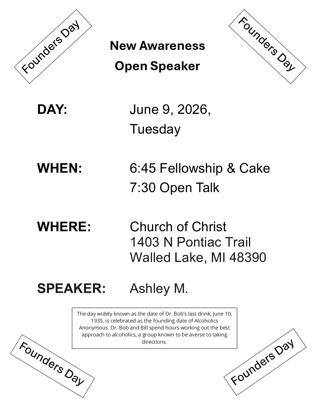 New Awareness – Open Speaker