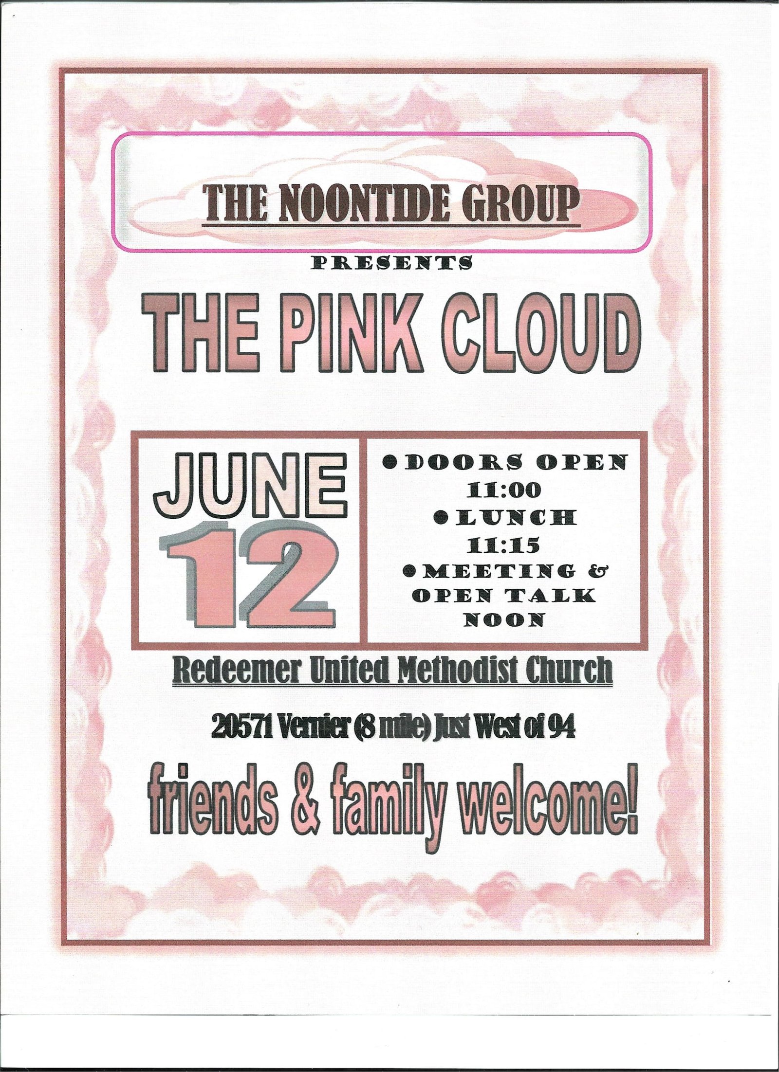 The Noontide Group Presents: The Pink Cloud