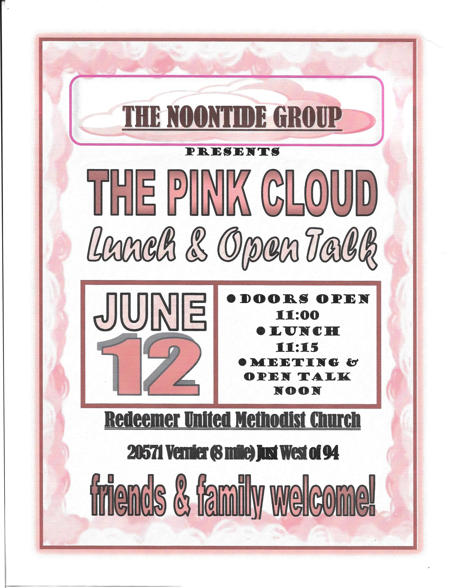 The Noontide Group Presents: The Pink Cloud
