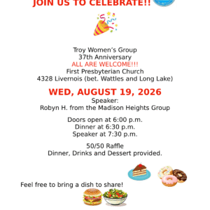 Troy womens anniversary flyer