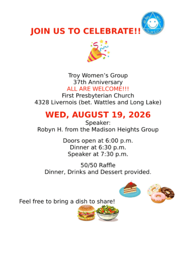 Troy womens anniversary flyer