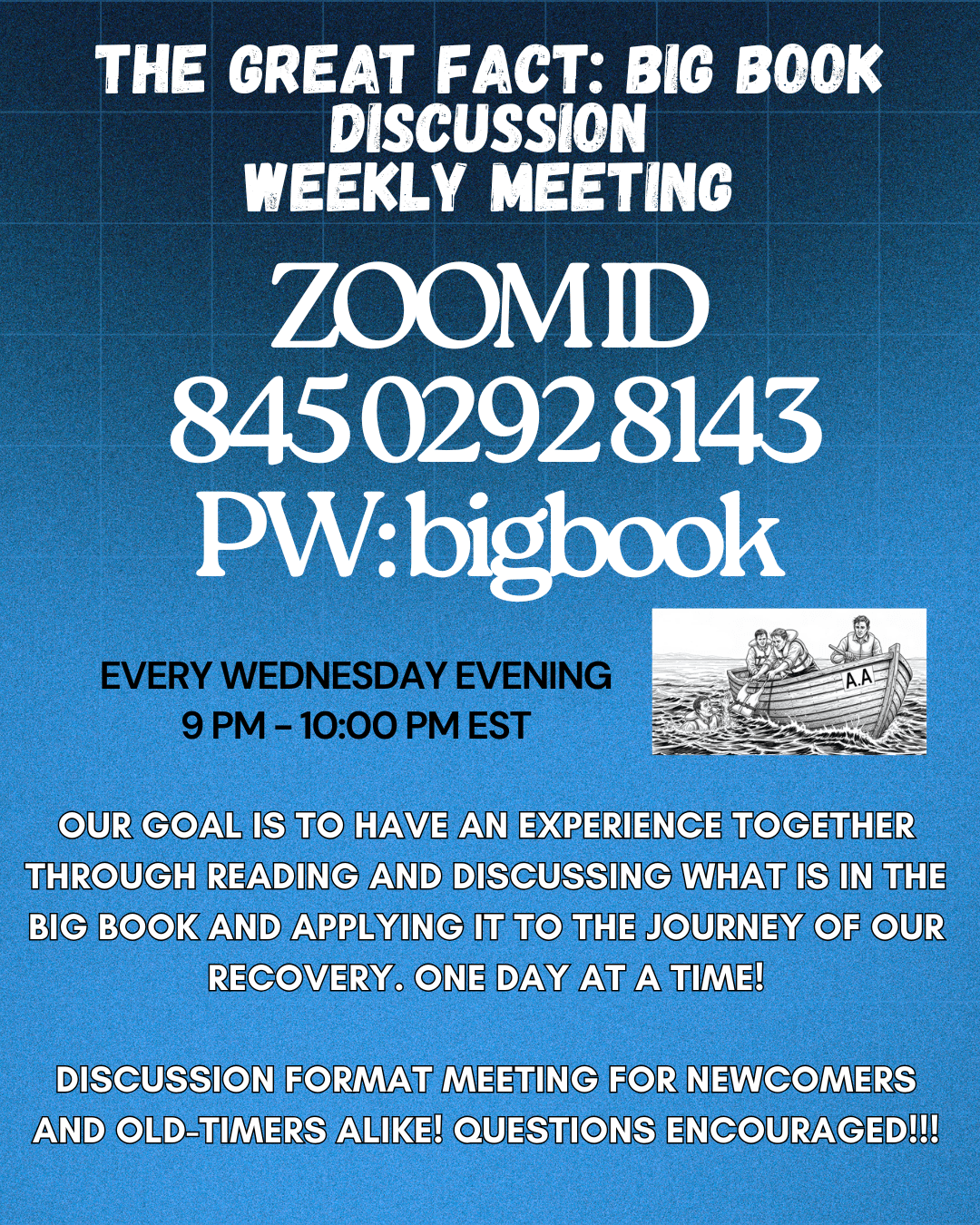 The Great Fact: Big Book Zoom Meeting