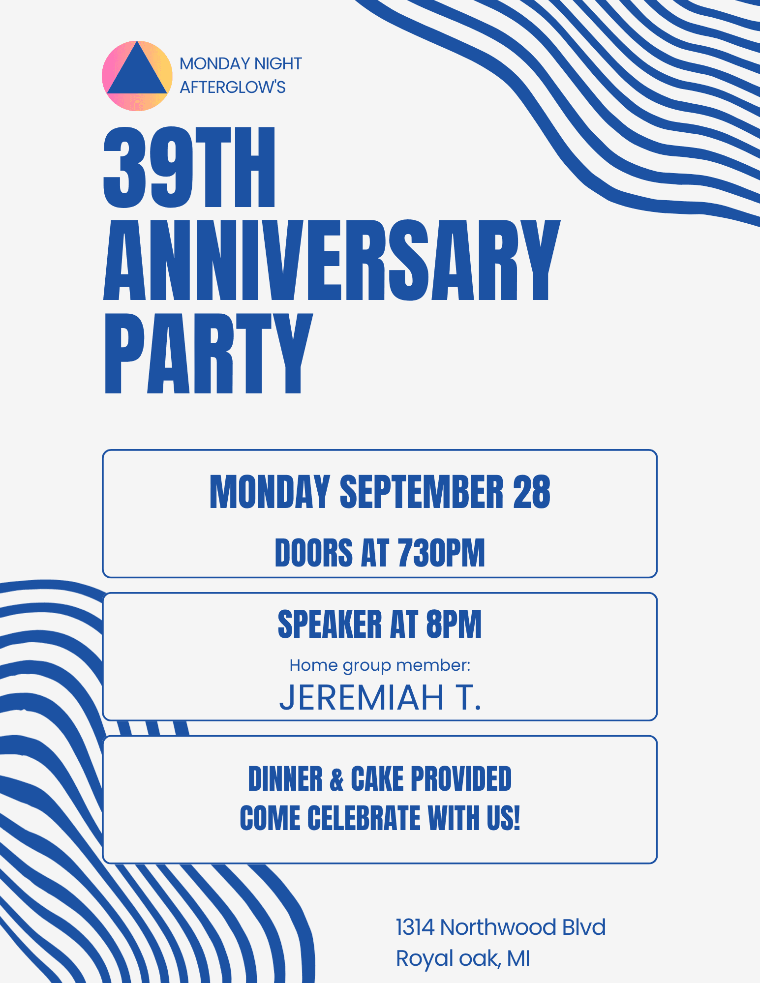 Monday Night Afterglow 39th Anniversary