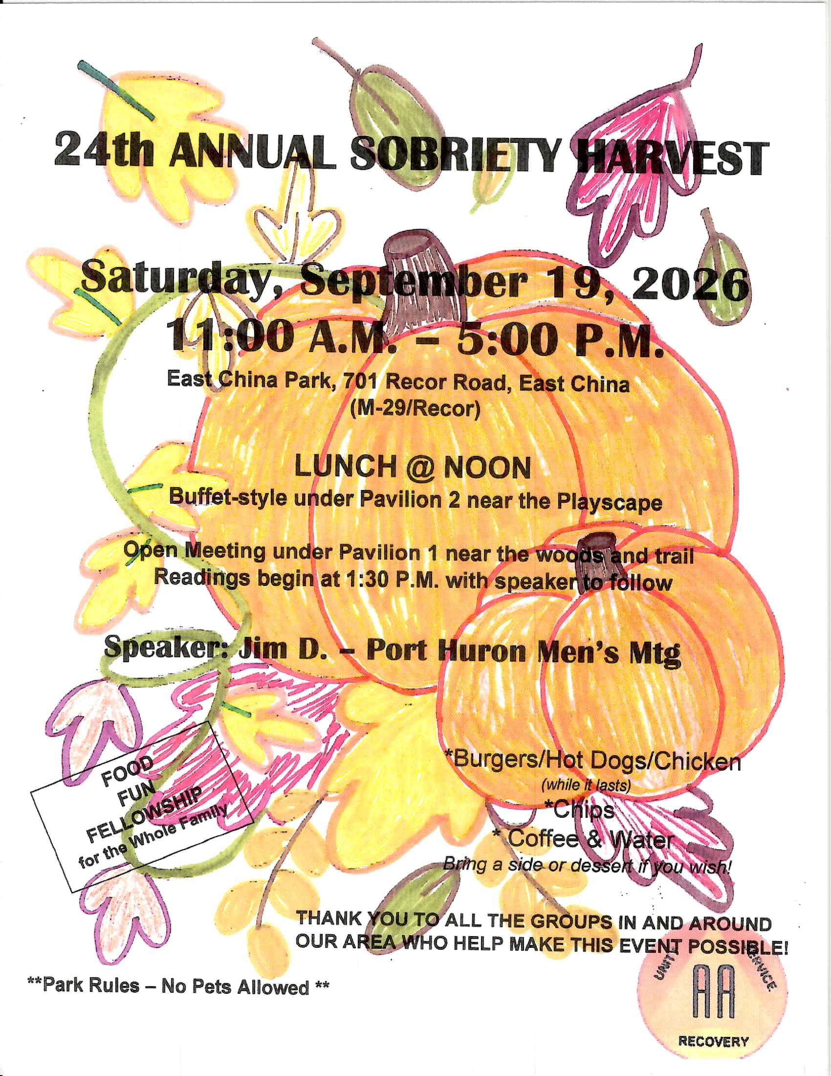 24th Annual Sobriety Harvest