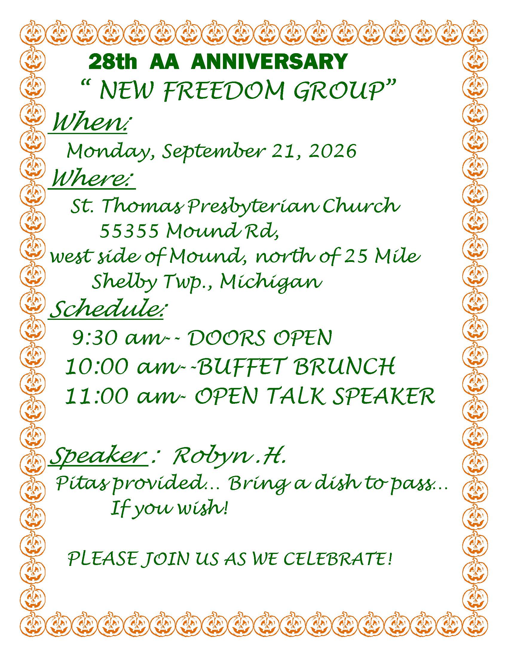 New Freedom Group 28th Anniversary