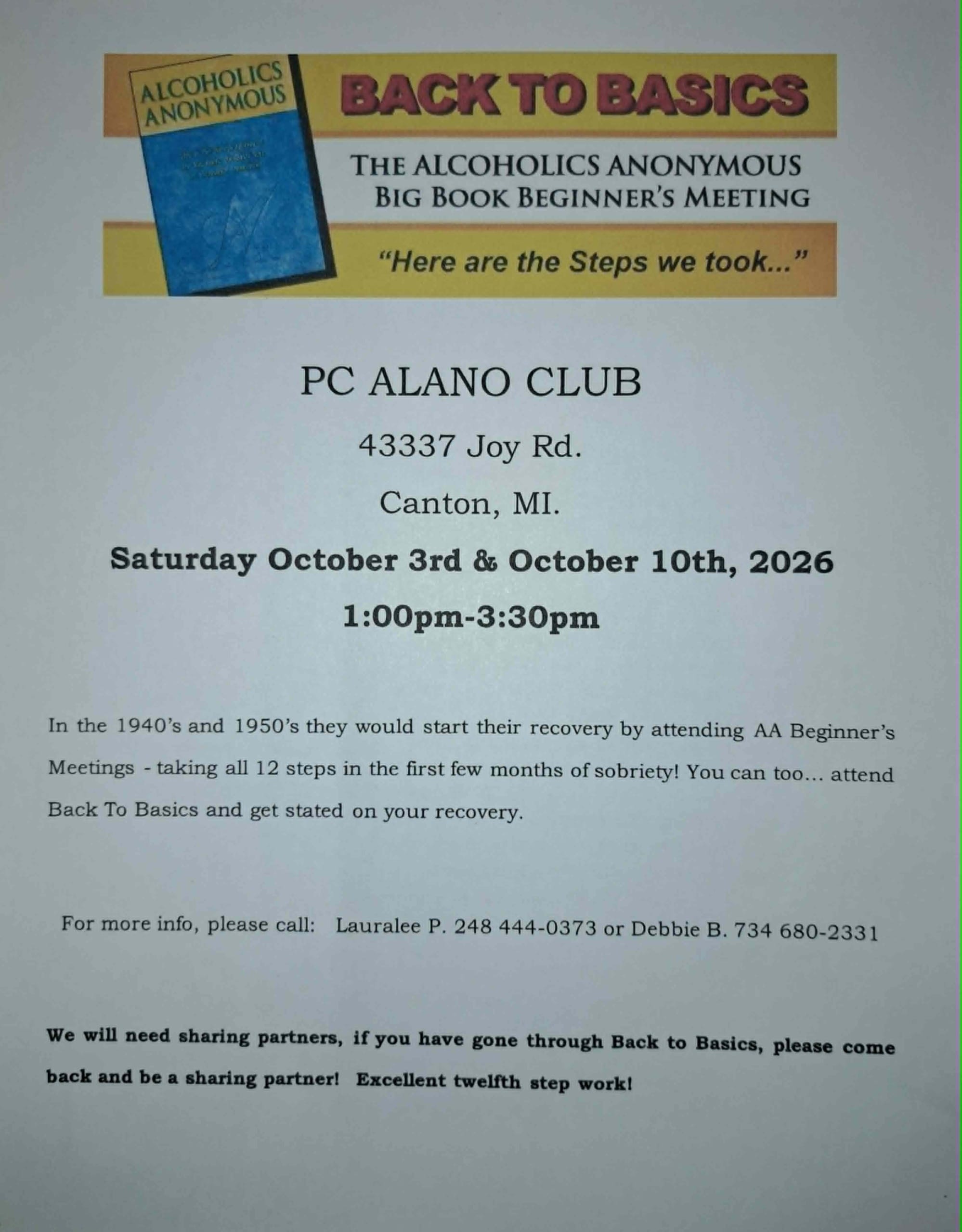 PC Alano Club Back to Basics