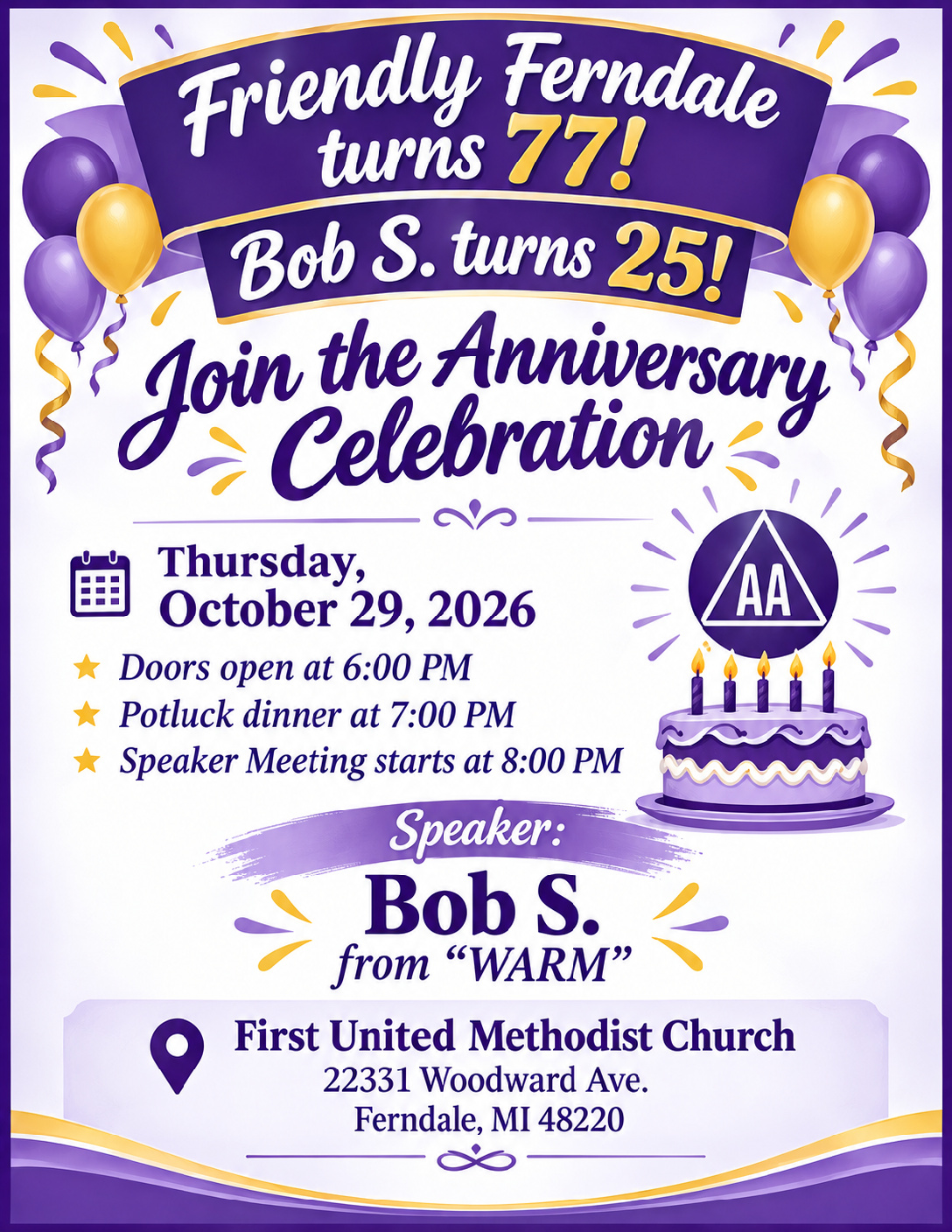 Friendly Ferndale 77th Anniversary