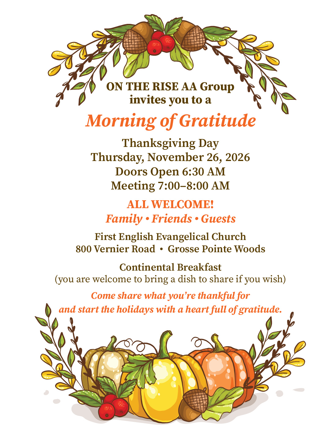 On the Rise Group Morning of Gratitude