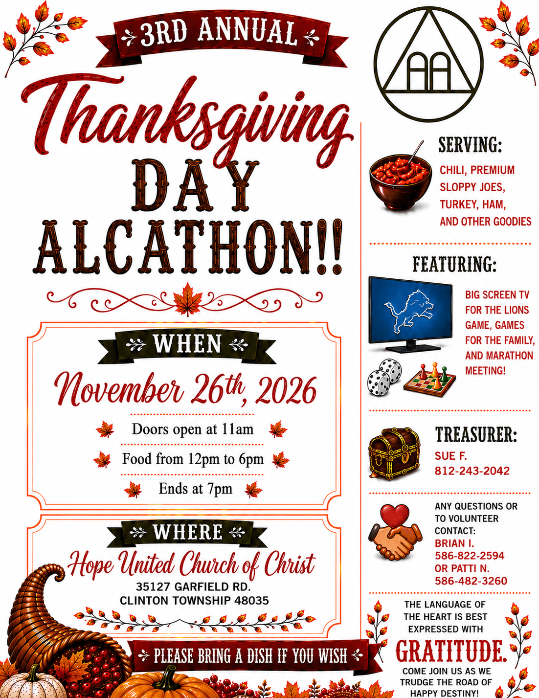 3rd Annual Thanksgiving Day Alcathon!