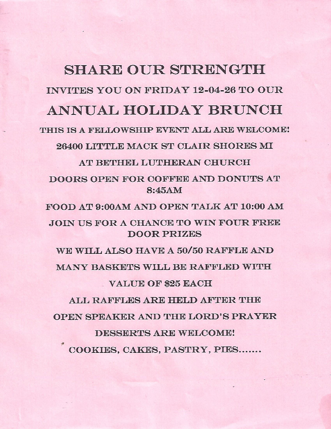Share Our Strength Holiday Brunch